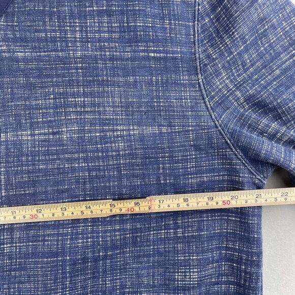 Vintage Lifetime Collective Hoodie Mens L Blue Crosshatch Pullover Fleece Lined - Picture 7 of 10